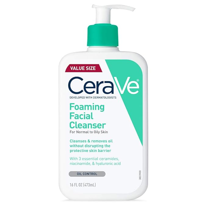 Limpiador facial espumoso, 16 onzas de CeraVe