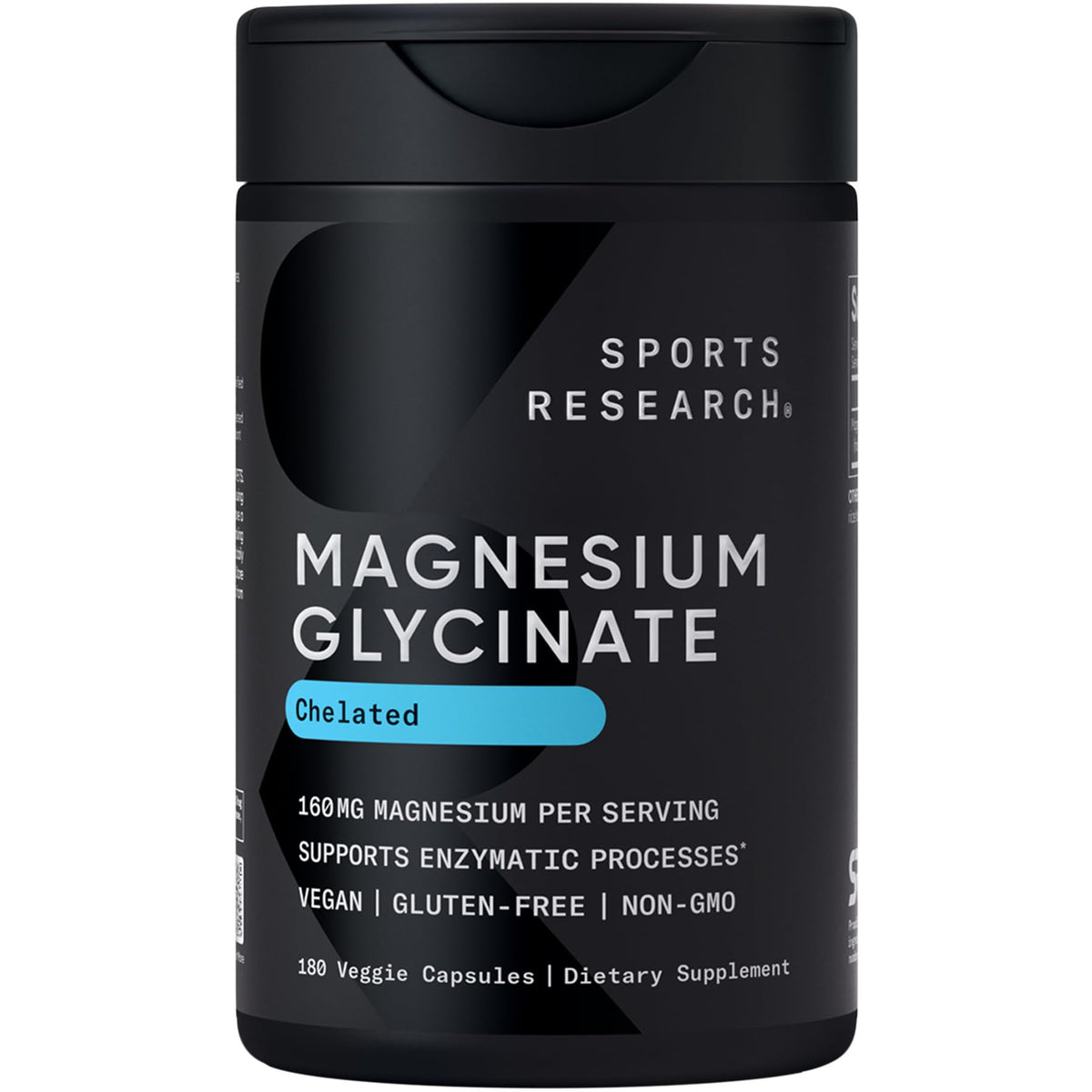 Sports Research® Glicinato de magnesio 180 soft gels