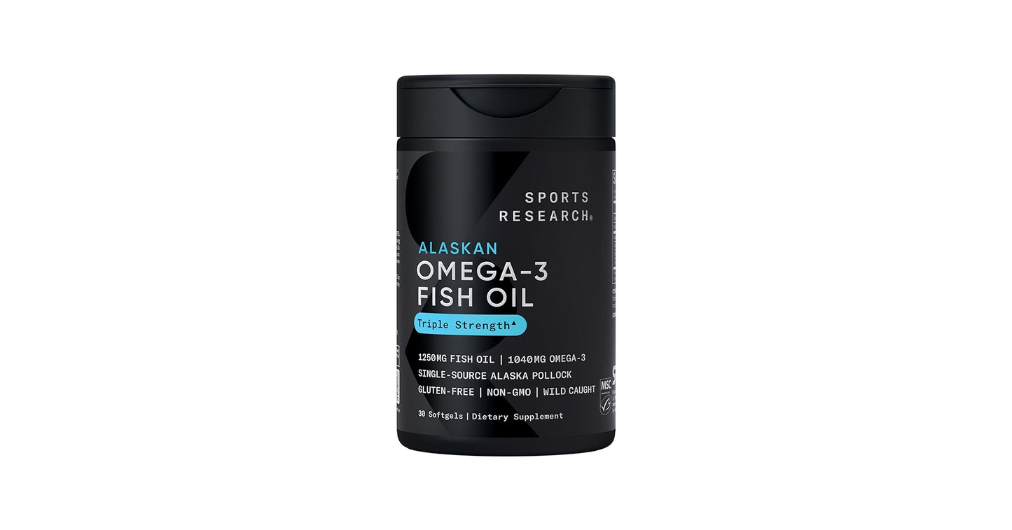 Sports Research - Aceite de pescado omega-3 (90 cápsulas blandas)