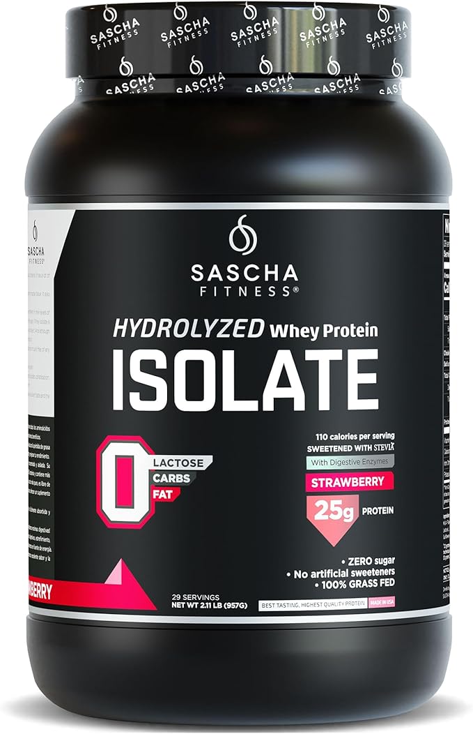 Aislado de proteína de suero hidrolizado Sascha Fitness