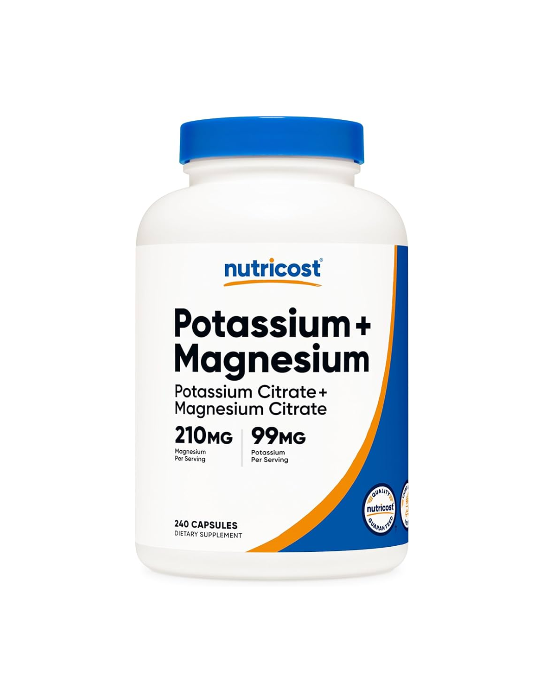 Nutricost Potasio (99 mg) magnesio (210 mg) citrato