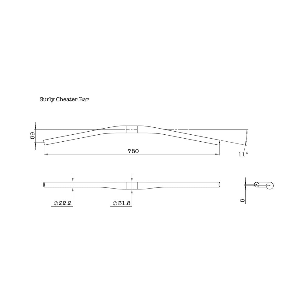 Timon de Chromoly Surly Cheater 780 mm
