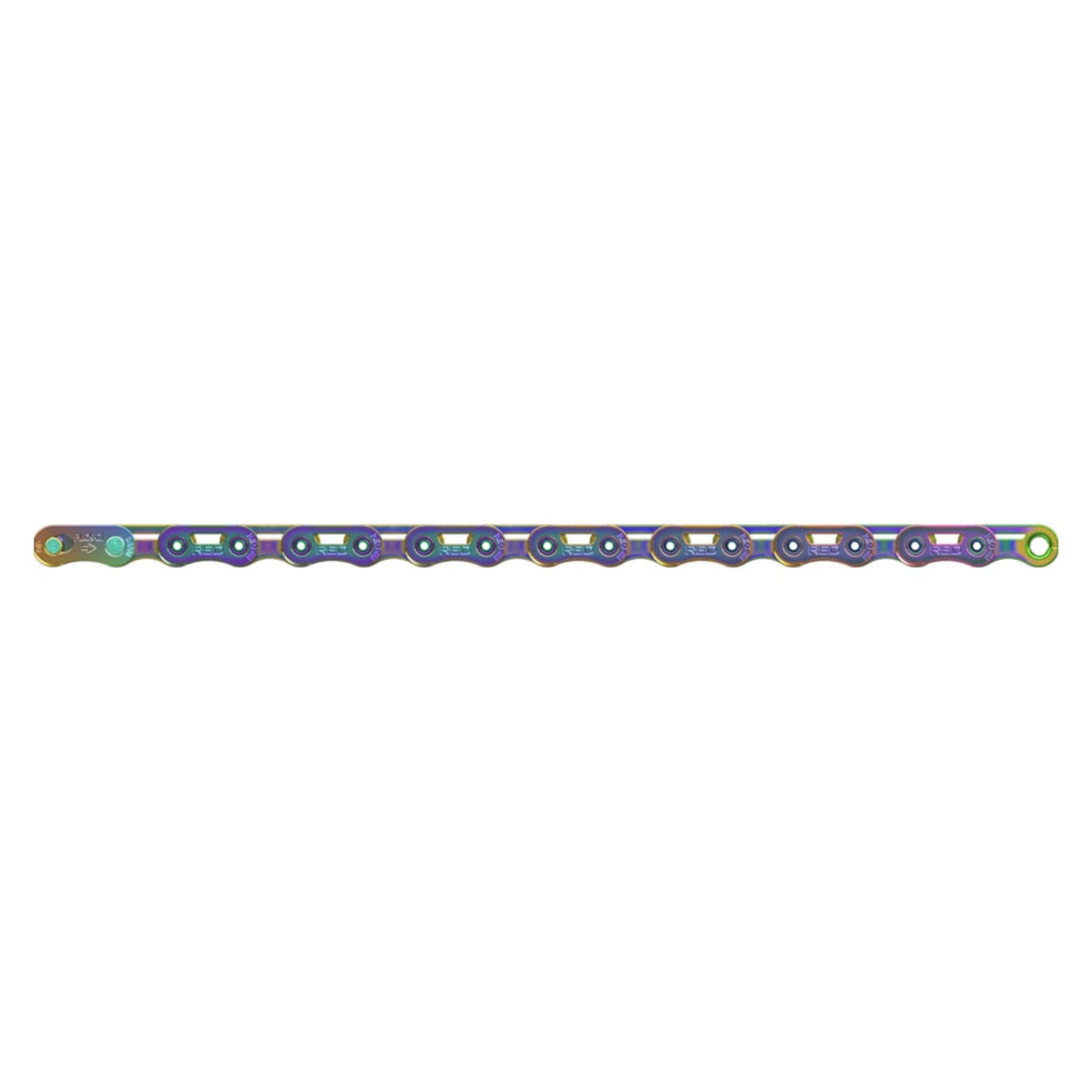 Cadena SRAM RED Flattop - 12/13-Velocidades, 126 Links, Flattop, PowerLock, Rainbow