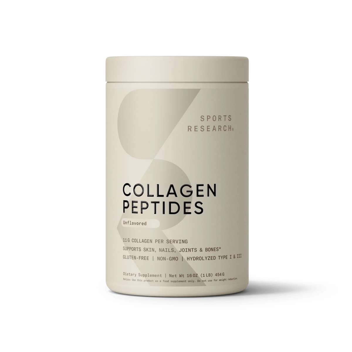 Sports Research - Polvo de proteína de colágeno hidrolizado