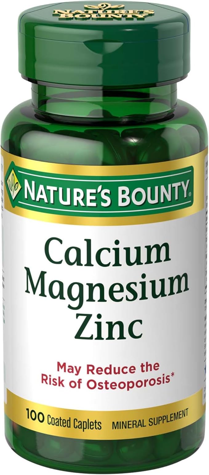 Nature's Bounty Comprimidos de calcio, magnesio y zinc