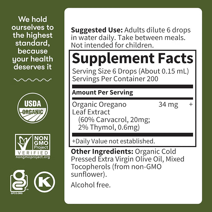 Garden of Life mykind Organics - Aceite de orégano estacional