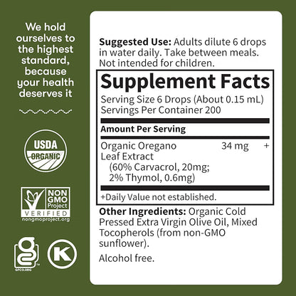 Garden of Life mykind Organics - Aceite de orégano estacional