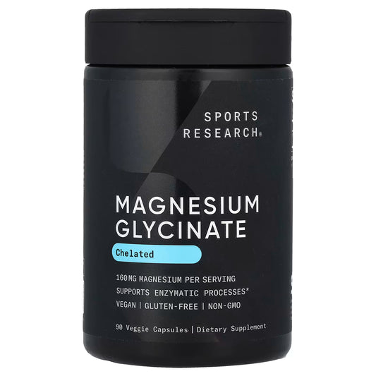 Sports Research® Glicinato de magnesio 90 soft gels
