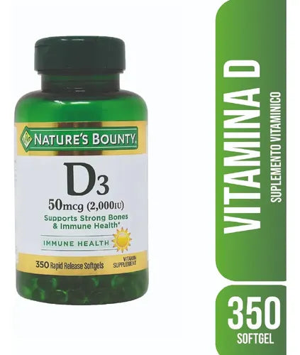 Nature's Bounty Vitamina D3 - 350 cápsulas blandas