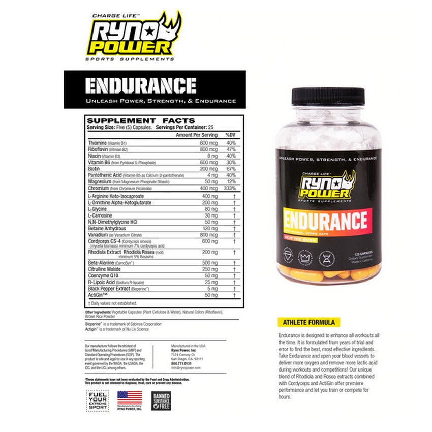 RYNO POWER SPORT SUPPLEMENTS ENDURANCE