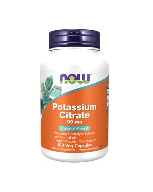 NOW Suplementos, citrato de potasio de 99 MG