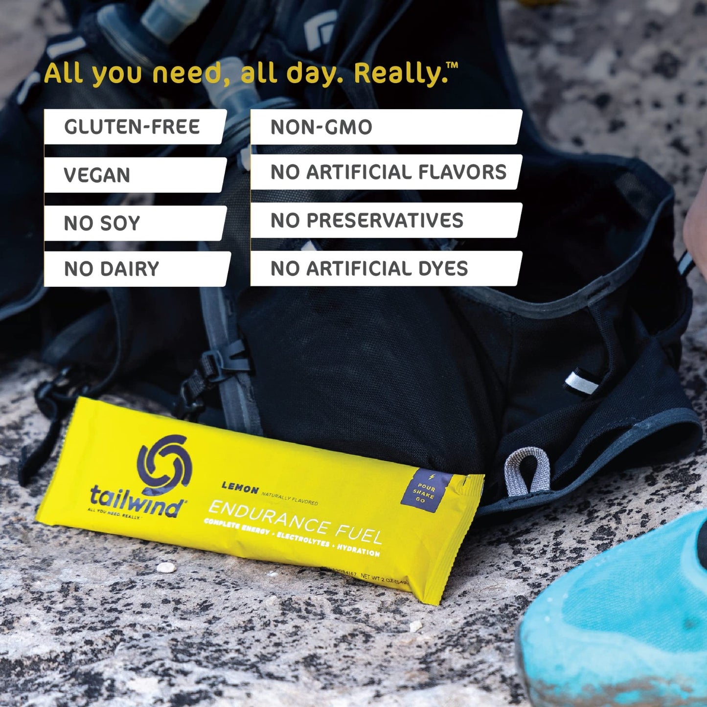 Drinkmix Tailwind Endurance Fuel, Lemon - Sobre de 50gr de carbohidrato y electrolitos