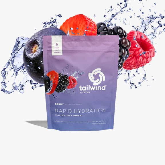 Electrolitos y vitamina C, Tailwind Nutrition Rapid Hydration  - Bolsa de 25 servicios