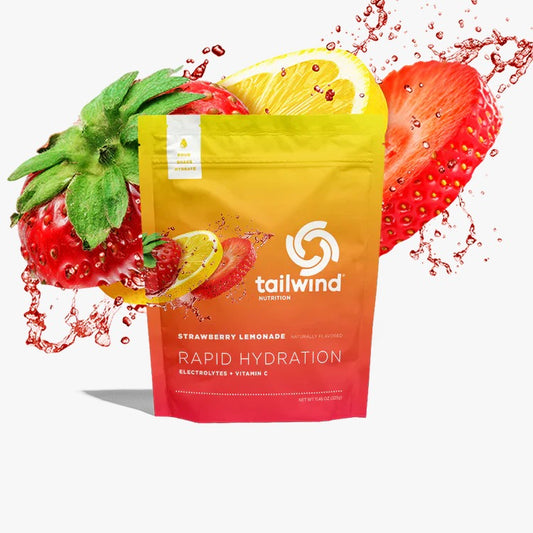 Electrolitos con vitamina C, Tailwind Nutrition Rapid Hydration Strawberry Lemonade - 25 Servicios