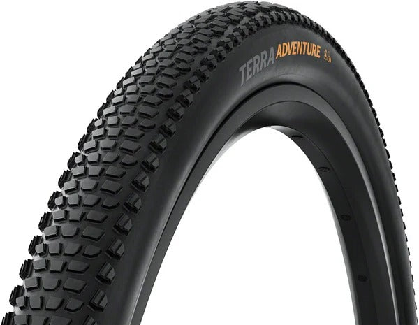 Llanta para gravel o MTB Continental Terra Adventure - 700 x 50 / 29 x 2.00, Tubeless, Folding, Black, Grip, Trail Casing, E25
