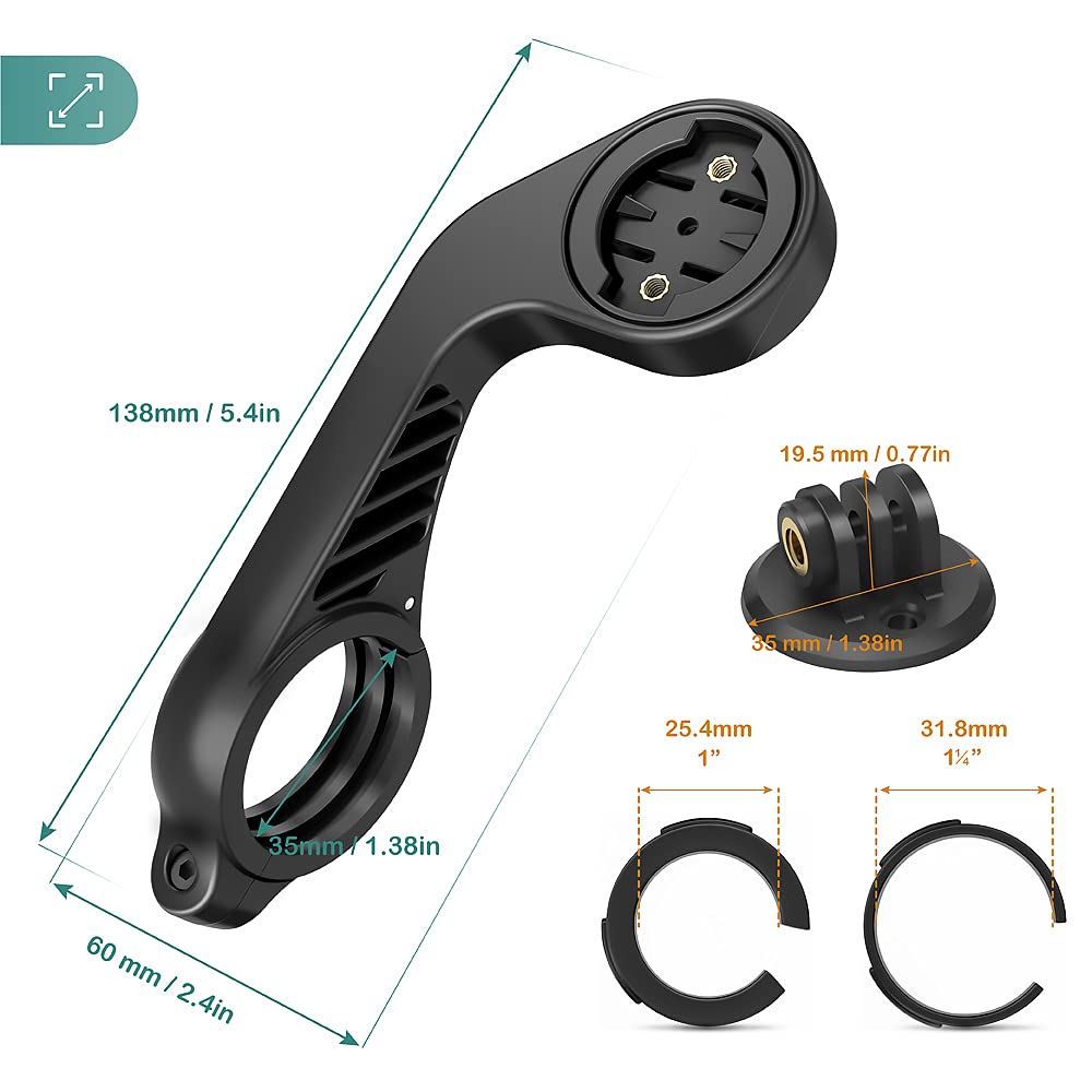 Soporte para garmin, con montaje para camara o luz