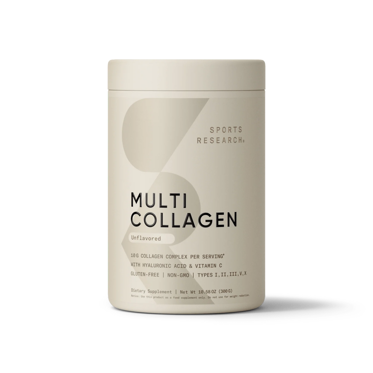Sports Research® Polvo de proteína de colágeno múltiple + vitamina C