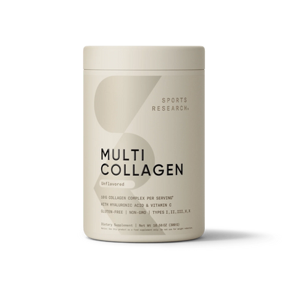 Sports Research® Polvo de proteína de colágeno múltiple + vitamina C