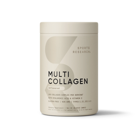 Sports Research® Polvo de proteína de colágeno múltiple + vitamina C